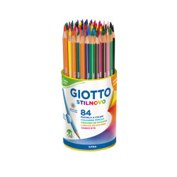 8000825516504 - STILNOVO POT 84 CRAYONS COULEURS ASSORTIS