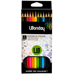 3701254706126 - WONDAY 12 CRAYONS COULEURS ASSORTIS 1ER PRIX