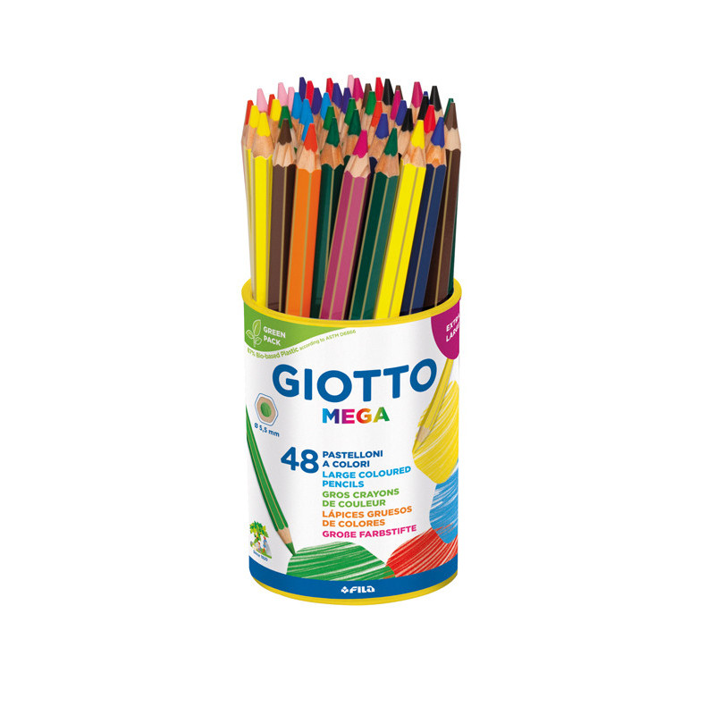 8000825518102 - MÉGA POT 48 CRAYONS COULEURS ASSORTIS