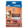 4084900421994 - COULEURS GÉANTES 12 CRAYONS COULEURS PEAUX ASSORTIS