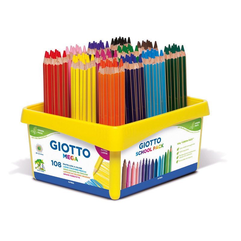 8000825004452 - MÉGA CLASSPACK 108 CRAYONS COULEURS ASSORTIS