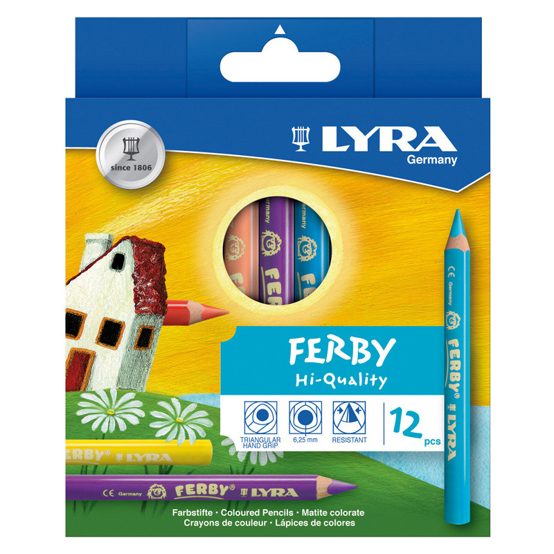4084900470756 - FERBY 12 CRAYONS COULEURS ASSORTIS
