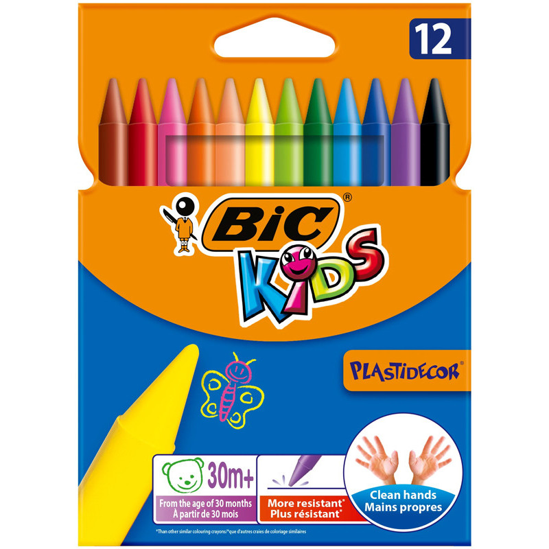3270220000341 - PLASTIDÉCOR ROND 12 CRAIES COLORIS ASSORTIS