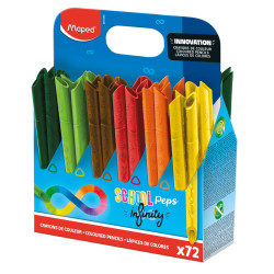 3154148616054 - SCHOOL'PEPS INFINITY POT DE 72 CRAYONS DE COULEURS ASSORTIS