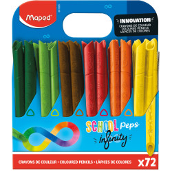3154148616054 - SCHOOL'PEPS INFINITY POT DE 72 CRAYONS DE COULEURS ASSORTIS