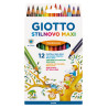 8000825013805 - STILNOVO MAXI 12 CRAYONS COULEURS ASSORTIS