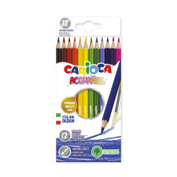 8003511428570 - 12 CRAYONS COULEURS AQUARELLABLES ASSORTIS