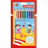 4006381357760 - TRIO THICK 12 CRAYONS COULEURS ASSORTIS