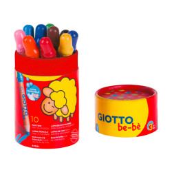 8000825018947 - BE-BÈ POT DE 10 CRAYONS COULEURS ASSORTIS