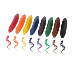 8 CRAYONS CIRE TRIANGULAIRES GRAFFIX COLORIS ASSORTIS
