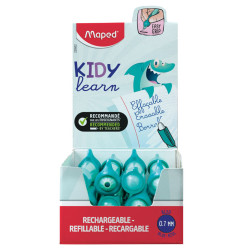 3154142295040 - 1 CLASSPACK 12 STYLOS D'APPRENTISSAGE EFFACABLE KIDY LEARN REQUIN + 6 RECHARGES OFFERTES