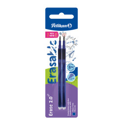 2 RECHARGES EFFACABLES ERASE 2.0 COLORIS BLEU