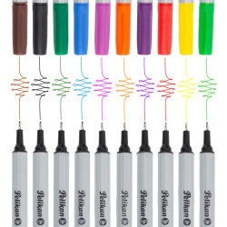 PELIKAN 96 10 FEUTRES ECRITURE FINE COLORIS ASSORTIS