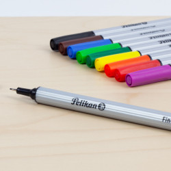 PELIKAN 96 10 FEUTRES ECRITURE FINE COLORIS ASSORTIS