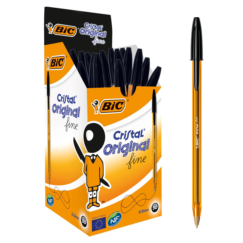 3086123132955 - CRISTAL FINE STYLO BILLE NOIR