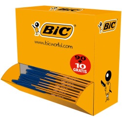 3086123361096 - BIC CRISTAL FINE VALUE PACK 100 STYLOS BILLES BLEU DONT 10 GRATUITS