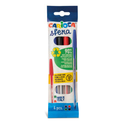 8003511416461 - CARIOCA SFERA 4 STYLOS BILLES RECYCLÉS ASSORTIS