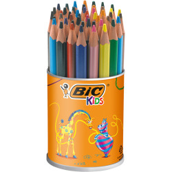 3086124001700 - KIDS ÉVOLUTION TRIANGLE POT 48 CRAYONS COULEURS ASSORTIS