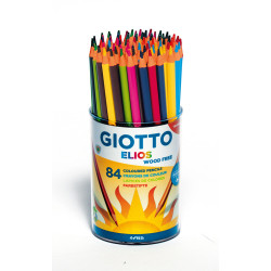 8000825007934 - ÉLIOS WOOD FREE POT 84 CRAYONS COULEURS ASSORTIS