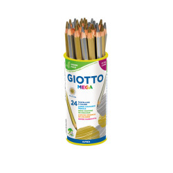 8000825518010 - MÉGA POT 24 CRAYONS COULEURS OR/ARGENT