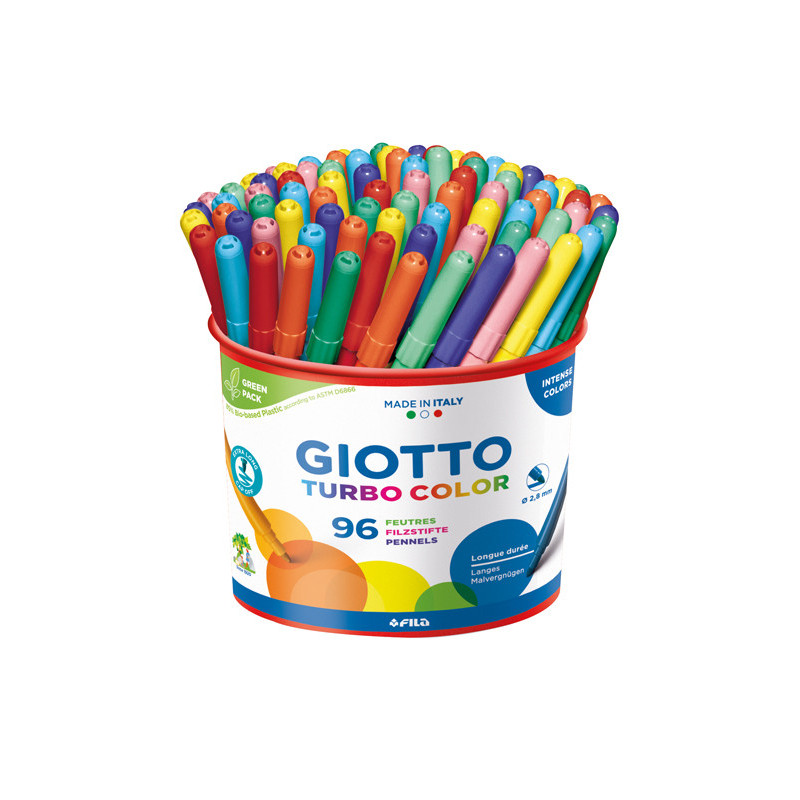 8000825020230 - TURBO COLOR POT 96 FEUTRES COLORIS ASSORTIS