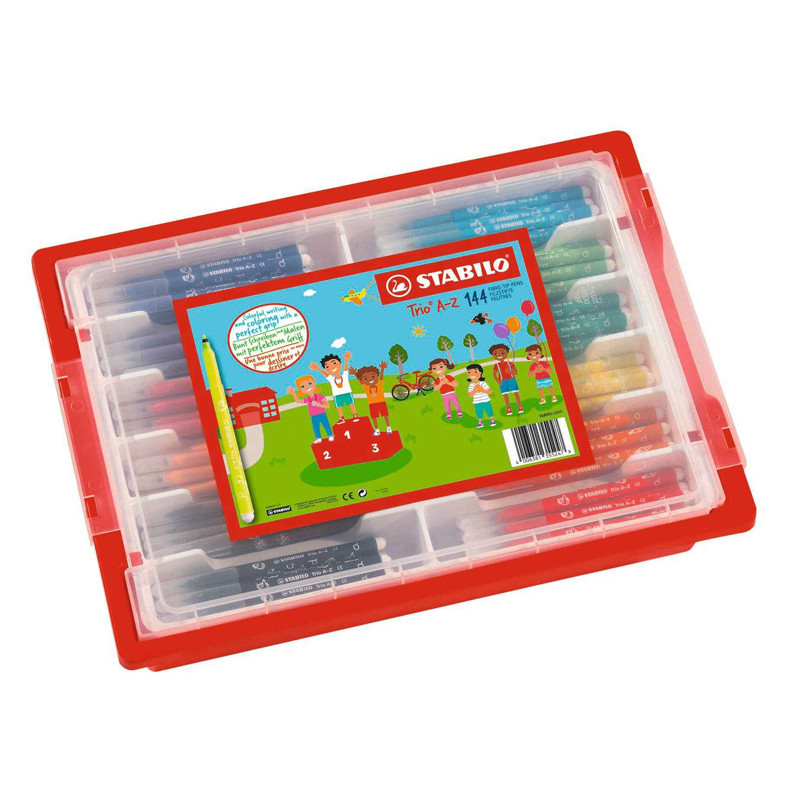 4006381355247 - TRIO A-Z CLASSPACK 144 FEUTRES COLORIS ASSORTIS