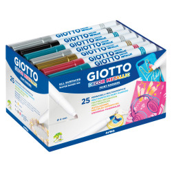8000825524509 - DÉCOR MÉTAL SCHOOLPACK 25 FEUTRES COLORIS ASSORTIS