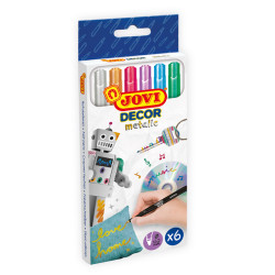 8412027030908 - JOVIDECOR METALIC 6 FEUTRES COLORIS ASSORTIS