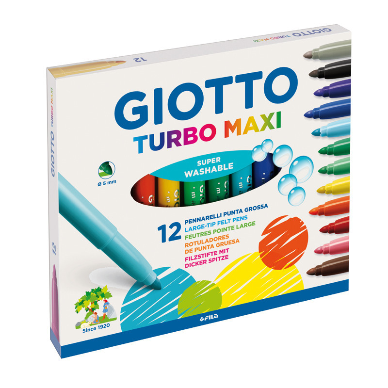 8000825020469 - TURBO MAXI 12 FEUTRES COLORIS ASSORTIS