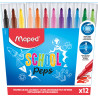 3154148452300 - SCHOOLPEP'S LARGE 12 FEUTRES COLORIS ASSORTIS