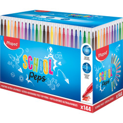 3154148450047 - SCHOOLPEP'S LARGE CLASSPACK 144 FEUTRES COLORIS ASSORTIS