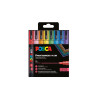 3296280034140 - POSCA PC-3M 8 MARQUEURS COLORIS PAILLETÉS ASSORTIS