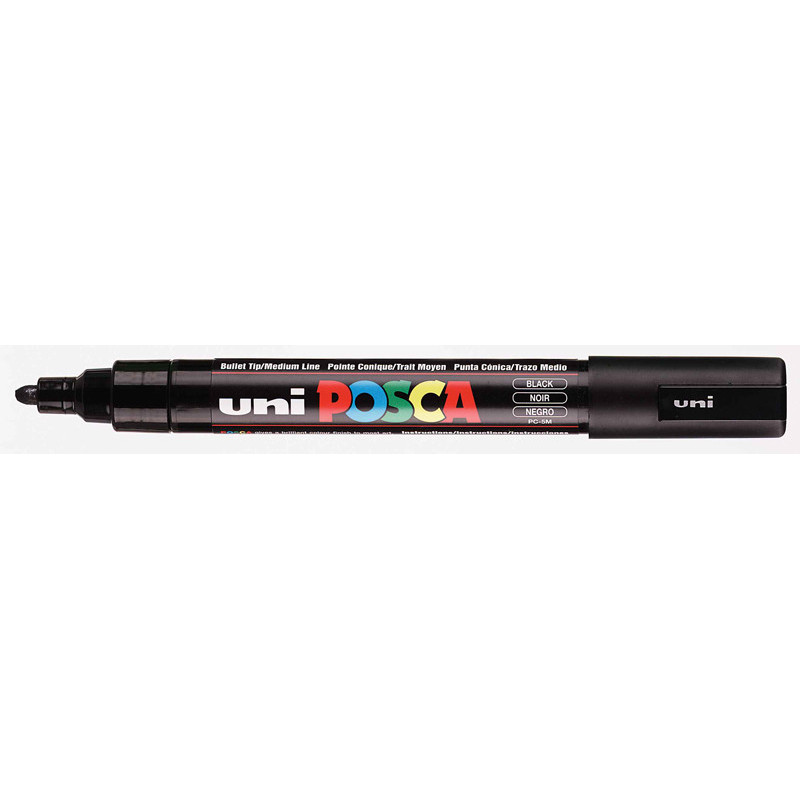 4902778916117 - POSCA PC-5M MARQUEUR NOIR