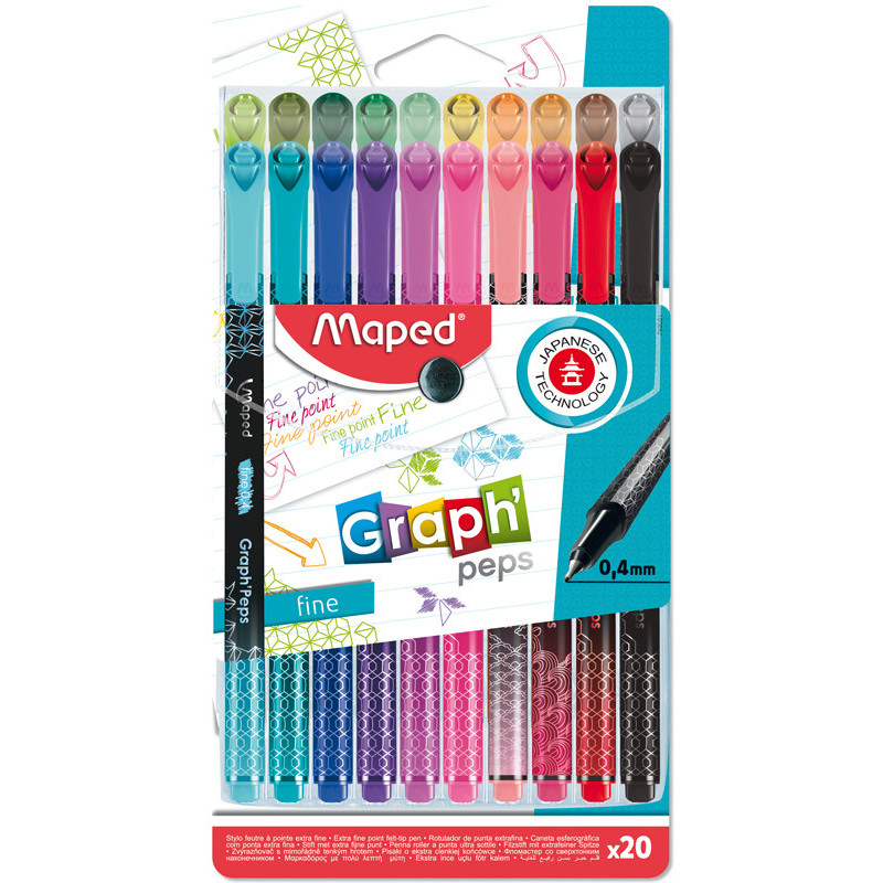 3154147490518 - GRAPH PEP'S 20 FEUTRES ECRITURE ASSORTIS