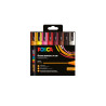3296280033457 - POSCA PC-5M 8 MARQUEURS COLORIS CHAUDS ASSORTIS