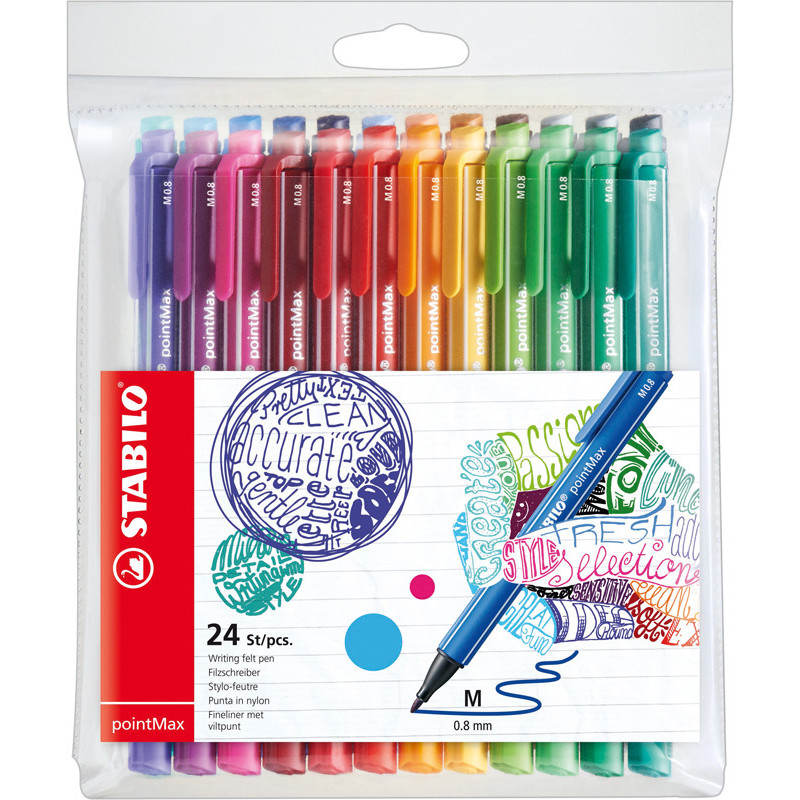 4006381503679 - POINTMAX 12 FEUTRES ÉCRITURE ASSORTIS