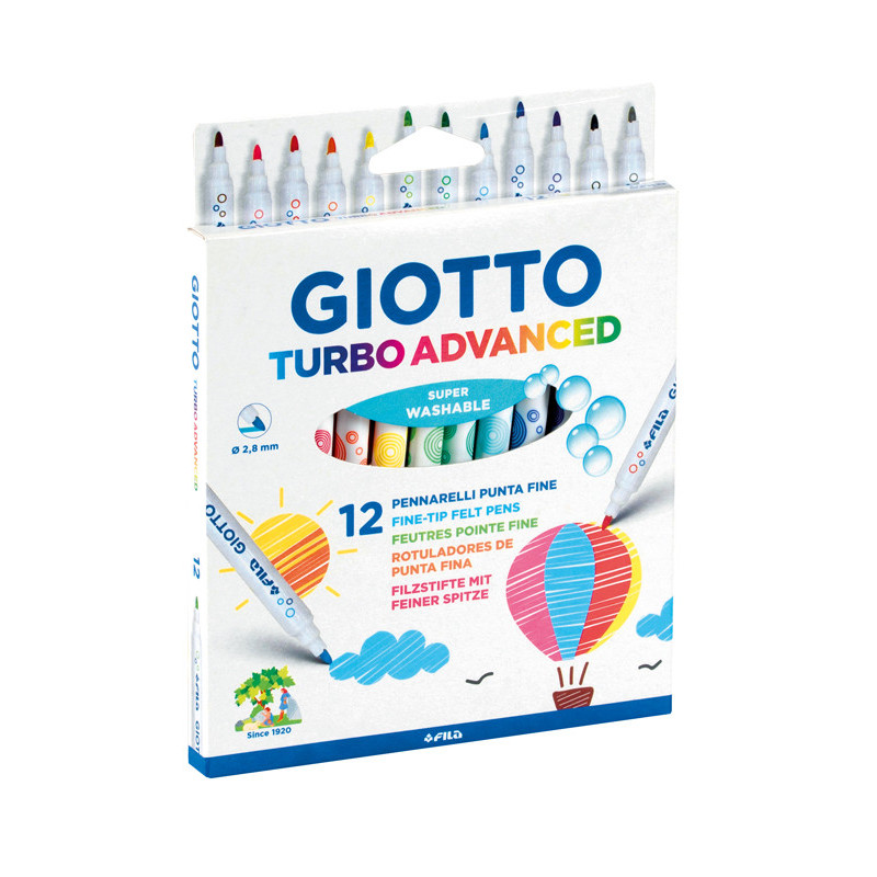 8000825424205 - TURBO ADVANCED 12 FEUTRES COLORIS ASSORTIS