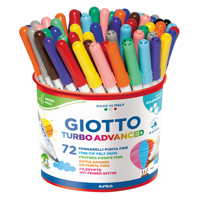 8000825424304 - TURBO ADVANCED POT 72 FEUTRES COLORIS ASSORTIS