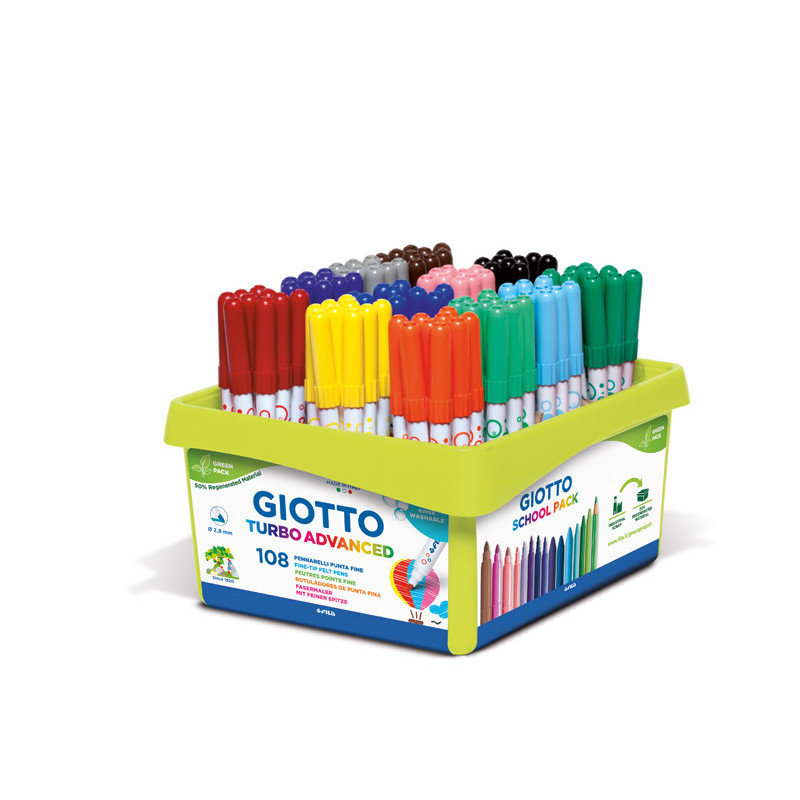 8000825005756 - TURBO ADVANCED CLASSPACK 108 FEUTRES COLORIS ASSORTIS