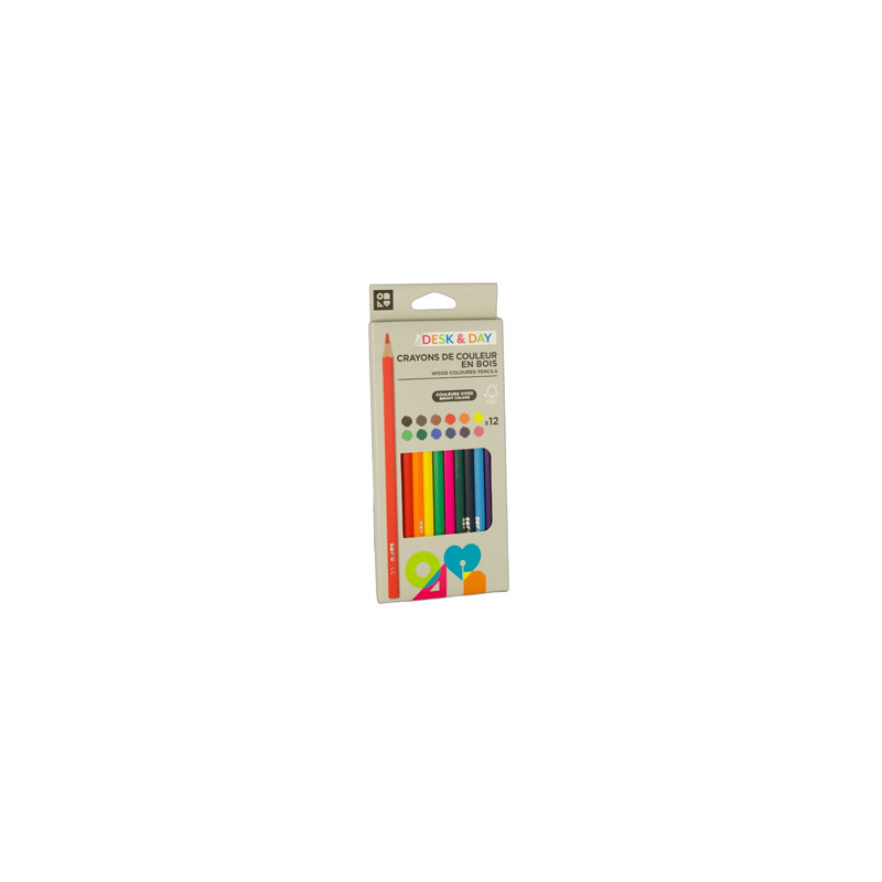 3539012004876 - 12 CRAYONS COULEURS ASSORTIS 1ER PRIX