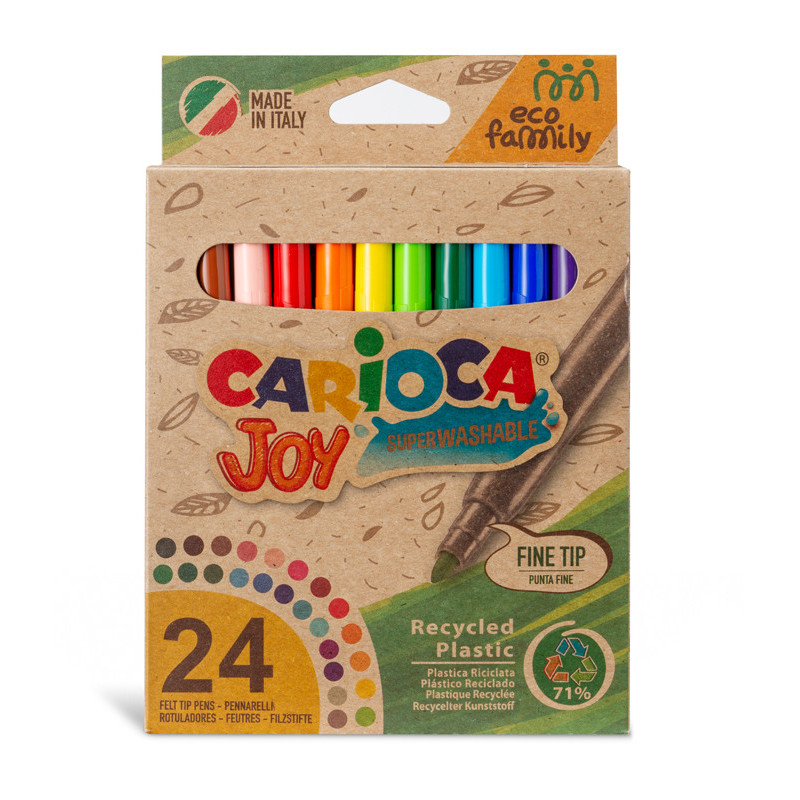 8003511431037 - CARIOCA ECO 24 FEUTRES COLORIS ASSORTIS