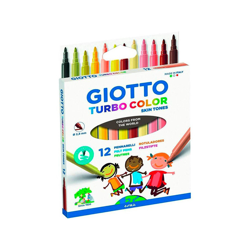 8000825035531 - TURBO COLOR 12 FEUTRES COLORIS TONS DE PEAUX