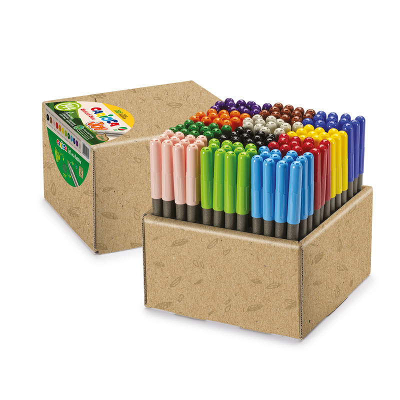 8003511434601 - CARIOCA ECO CLASSPACK 144 FEUTRES COLORIS ASSORTIS