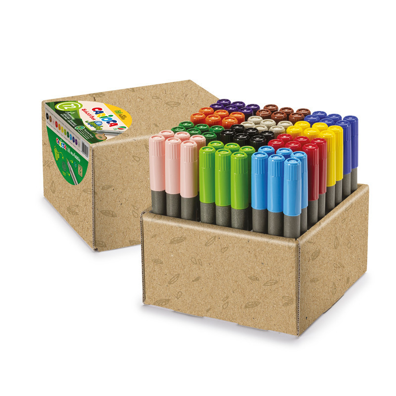 8003511243616 - CARIOCA ECO CLASSPACK 72 FEUTRES JUMBO COLORIS ASSORTIS