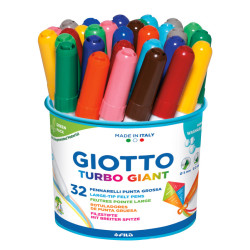 - TURBO GIANT POT 32 FEUTRES COLORIS ASSORTIS