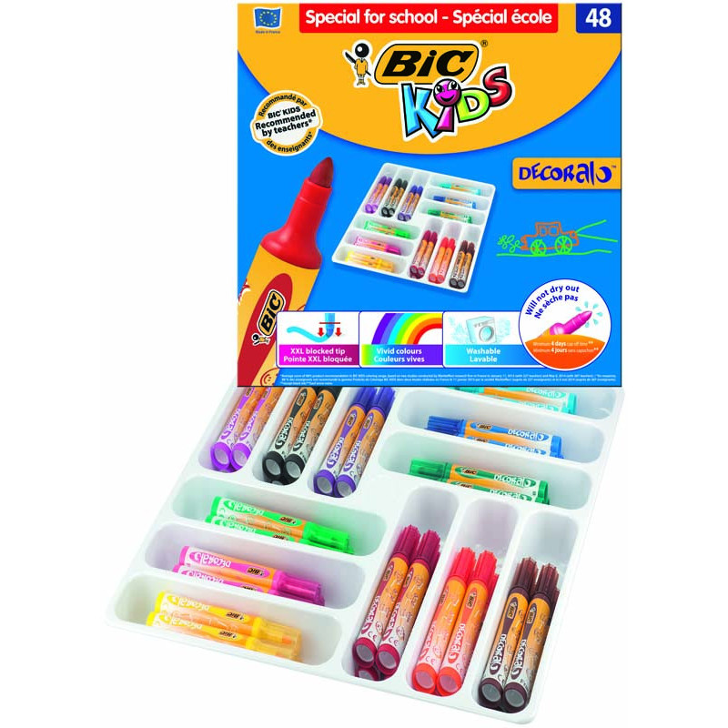 3086124001816 - DÉCORALO CLASSPACK 48 FEUTRES COLORIS ASSORTIS