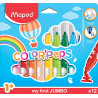 3154148460206 - SCHOOLPEP'S MAXI 12 FEUTRES COLORIS ASSORTIS