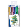 4007817038390 - MÉTALLIC MARKER 6 MARQUEURS ASSORTIS + 1 FEUTRE PIGMENT LINER C2-9 OFFERT