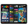 3296280048772 - POSCA MALLETTE METAL DE 20 MARQUEURS POP COLORS