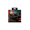 1 LOT 8 MARQUEURS PC5BR POINTE MOYENNE BRUSH 8 COLORIS ASSORTIS